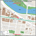 MBTA BU West Neighborhood Map