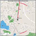 MBTA Braintree Neighborhood Map