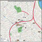 MBTA Fields Corner Neighborhood Map