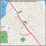 MBTA North Quincy Neighborhood Map